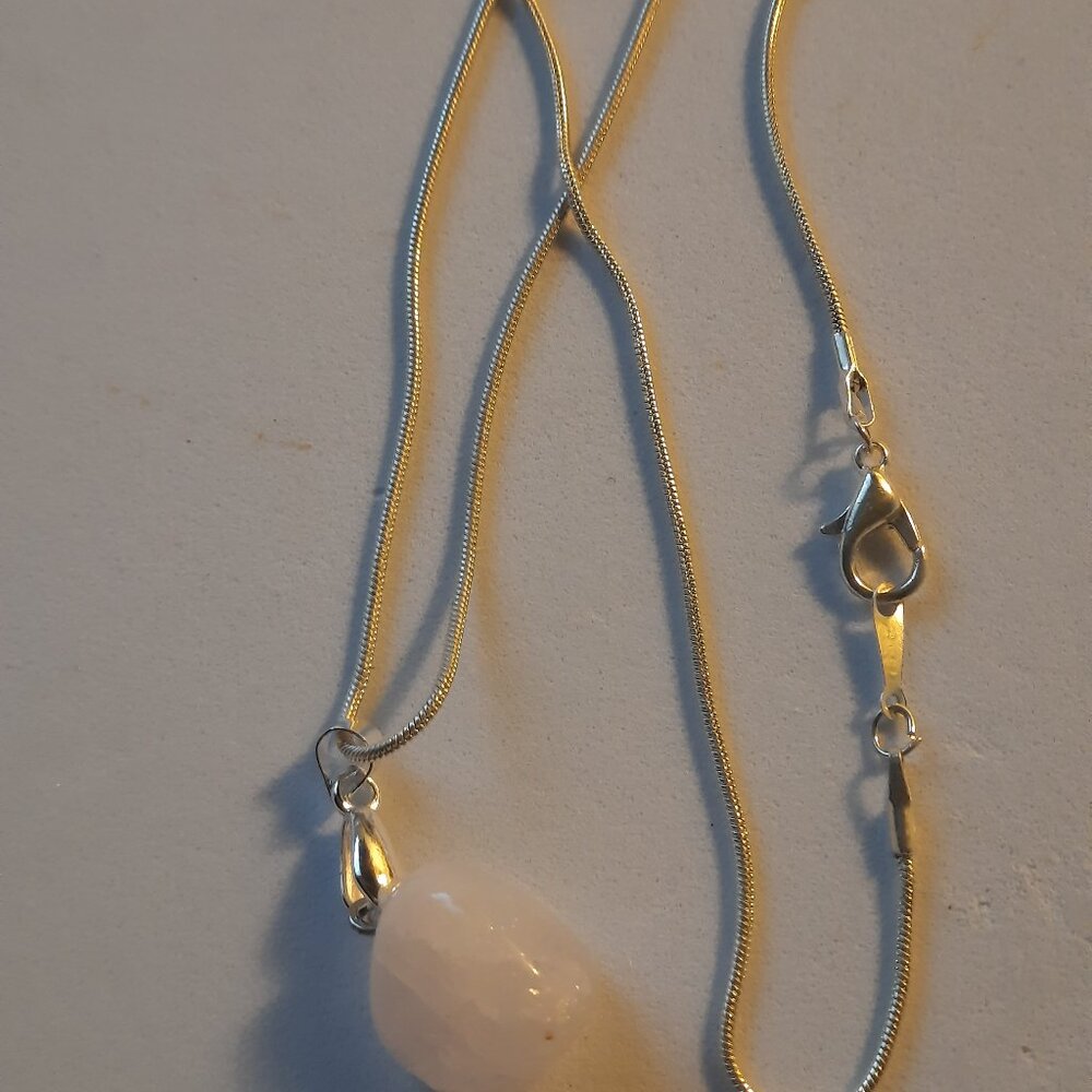 Brand New 925 Silver Necklace with Stone